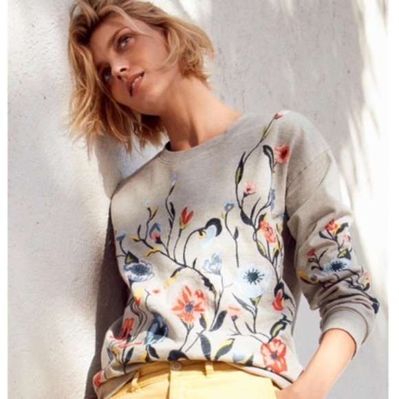 Anthropologie Sundry Embroidered Sweatshirt - Picture 1 of 8